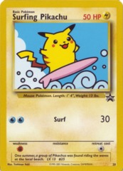 Surfing Pikachu 28 Non-Holo English Black Star Promo - 2001 Pokemon League